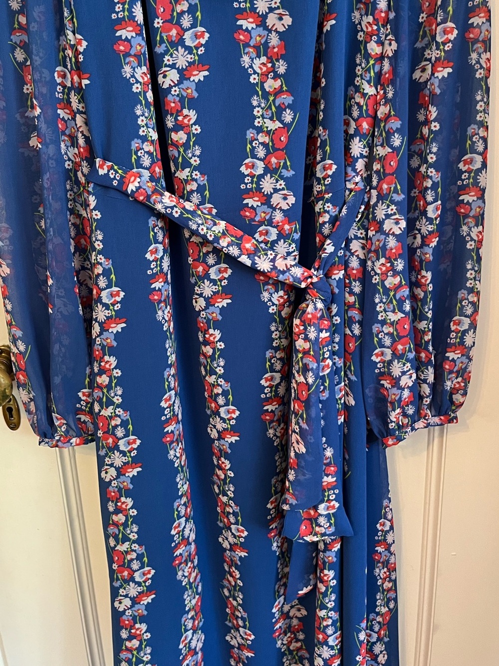 BODEN Kathleen Midi Dress Opulent Blue Flowerbed Floral {3B51} - Picture 9 of 12